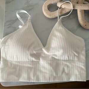 Auden Cream Ribbed Bralette